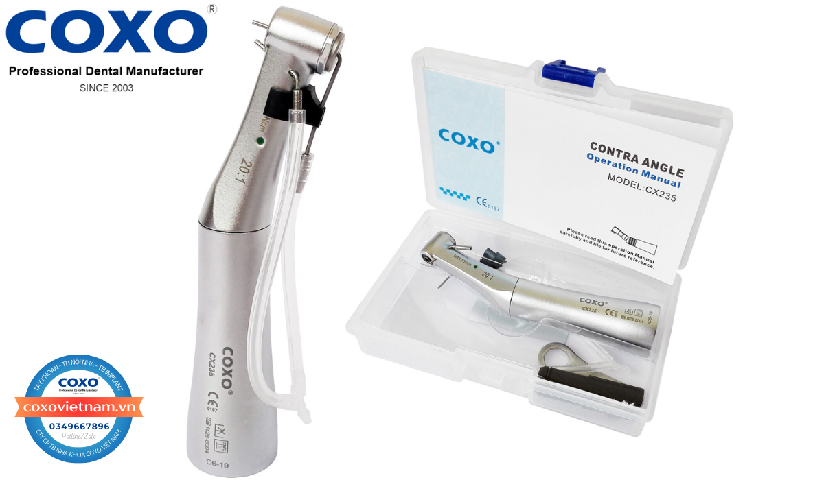 Tay khoan cắm implant COXO không đèn CX235C6 - Ảnh 3