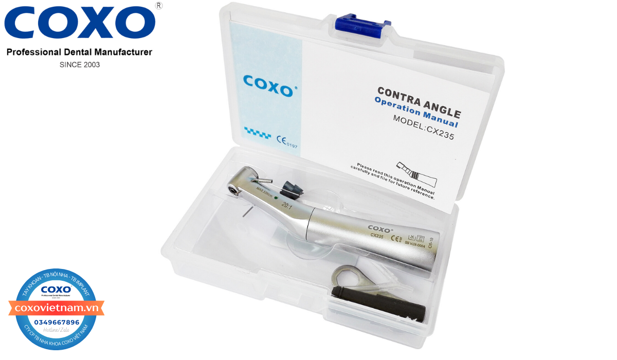 Tay khoan cắm implant COXO không đèn CX235C6 - Ảnh 5